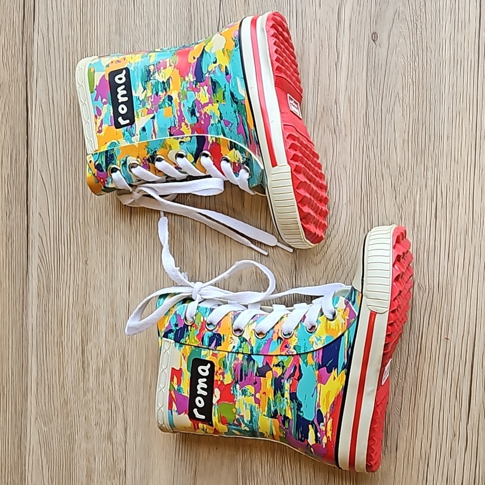 Roma Ilona Art Lace Up Rain Boots 7